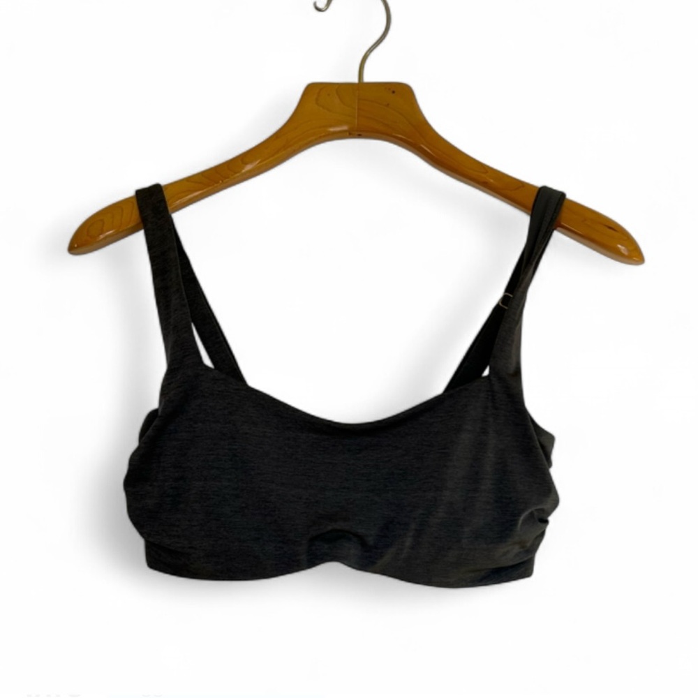 Athleta dark grey square neck bikini top